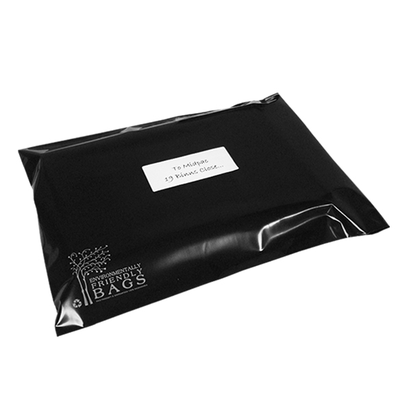 250mm Black Eco Polythene Mailers